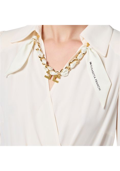 Abito Elisabetta Franchi donna AB86352E2 193 burro georgette  foulard ELISABETTA FRANCHI | Abiti | AB86352E2193
